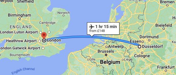 Dusseldorf to London